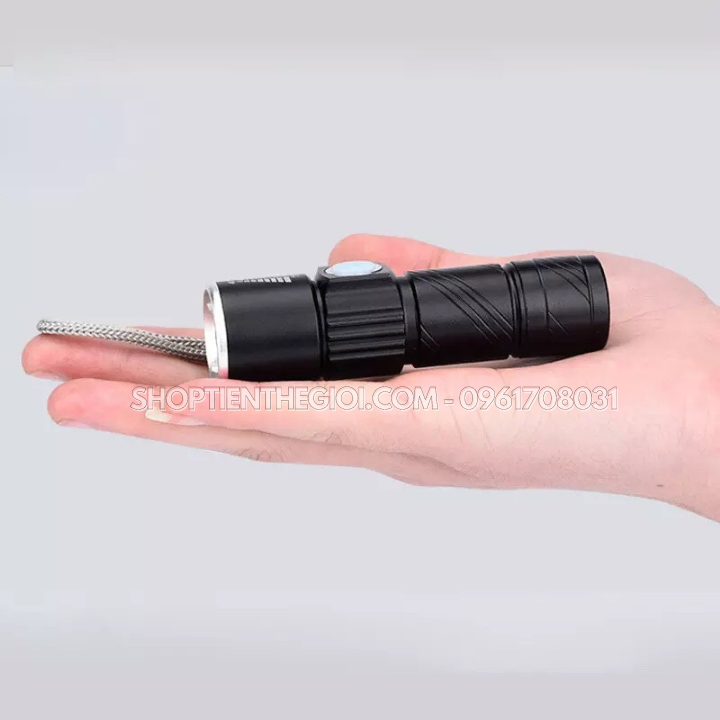 Đèn Pin Siêu Sáng Sạc USB Zoom 4x